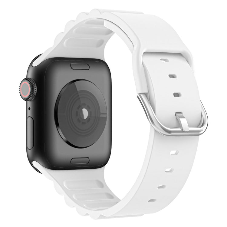 Helt vildt smuk Apple Watch Series 7 45mm Silikone Rem - Hvid#serie_2