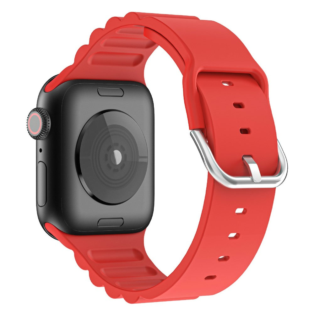 Helt vildt smuk Apple Watch Series 7 45mm Silikone Rem - Rød#serie_3