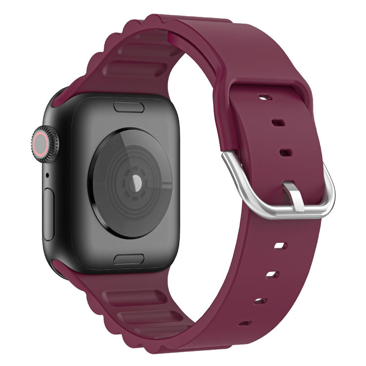 Helt vildt smuk Apple Watch Series 7 45mm Silikone Rem - Rød#serie_5