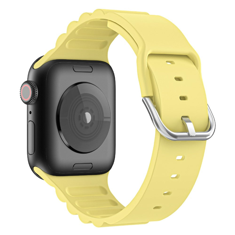 Helt vildt smuk Apple Watch Series 7 45mm Silikone Rem - Gul#serie_7