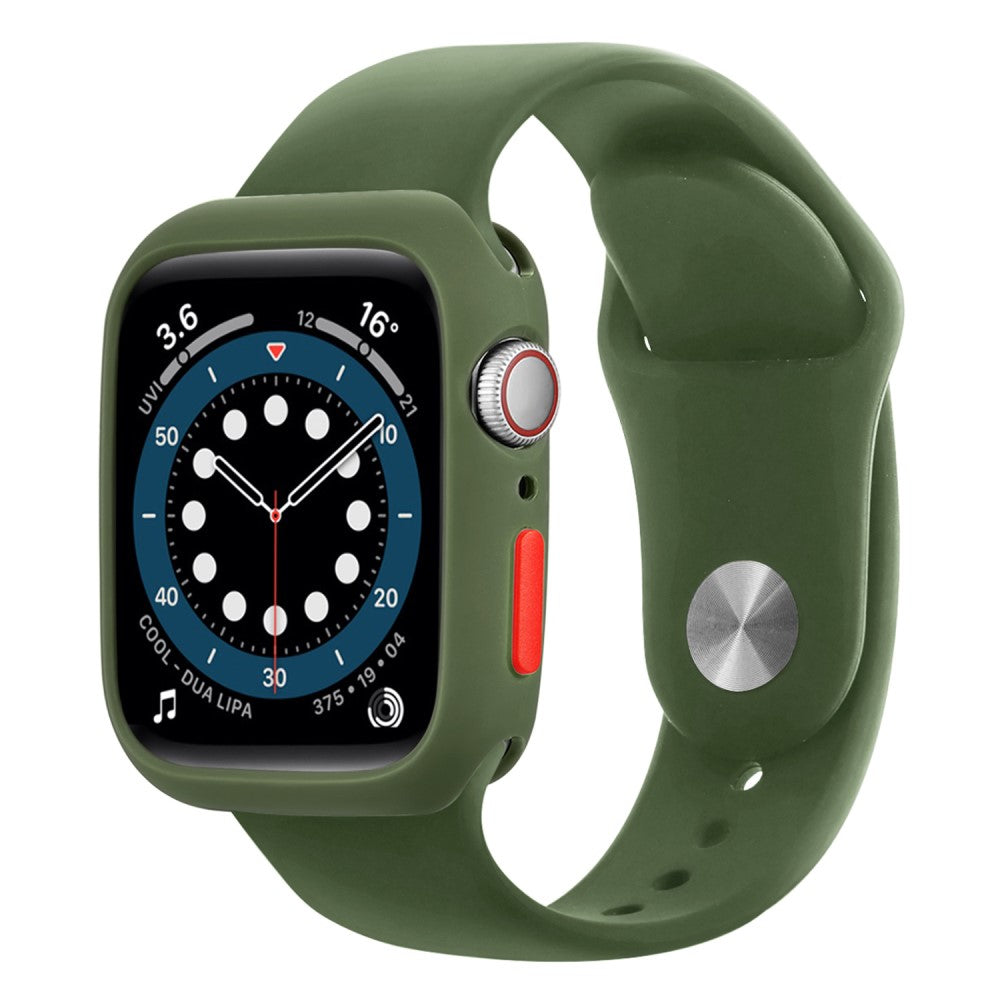 Apple Watch Series 7 45mm  Silikone Bumper  - Grøn#serie_16