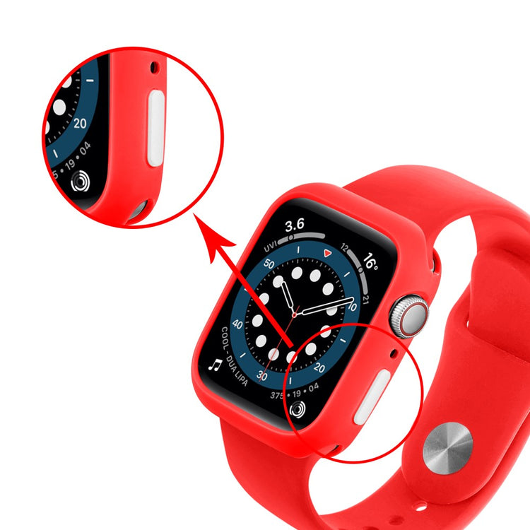 Apple Watch Series 7 45mm  Silikone Bumper  - Rød#serie_7