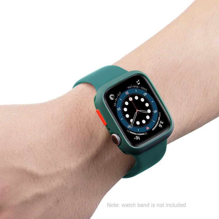 Vildt Fed Apple Watch Series 7 45mm Cover med Skærmbeskytter i Silikone - Gennemsigtig#serie_3