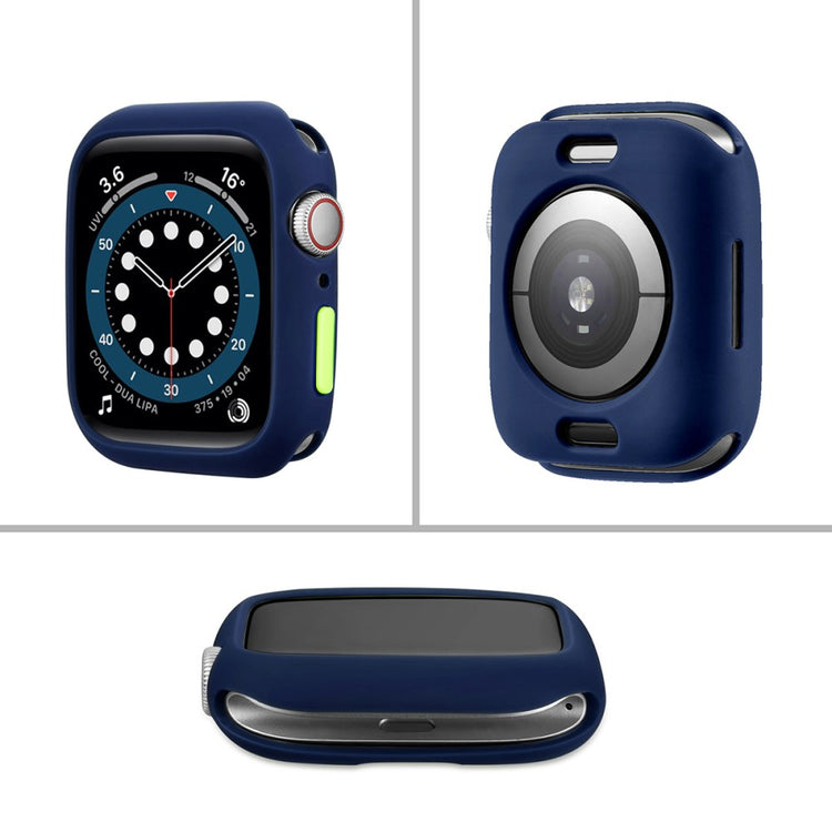Vildt Fed Apple Watch Series 7 45mm Cover med Skærmbeskytter i Silikone - Blå#serie_8