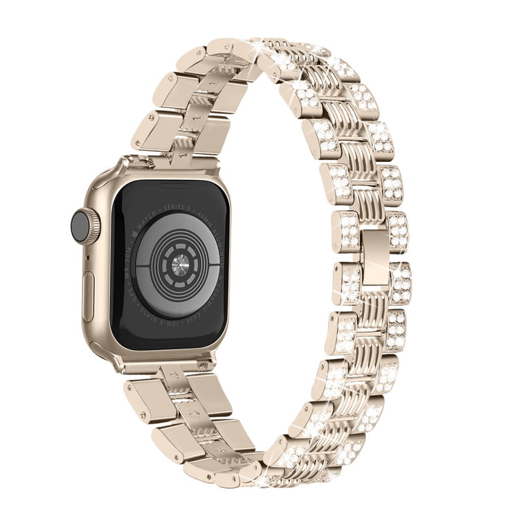 Apple Watch Series 7 45mm Metal Rem med Cover - Guld#serie_4