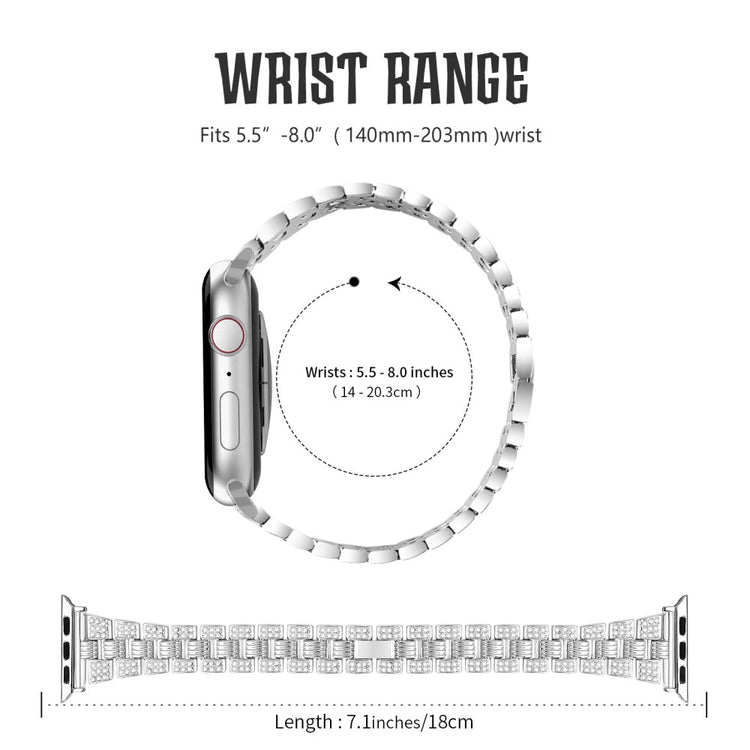 Apple Watch Series 7 45mm Metal Rem med Cover - Sølv#serie_5