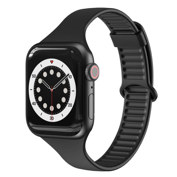 Super kønt Apple Watch Series 7 45mm Silikone Rem - Sort#serie_1