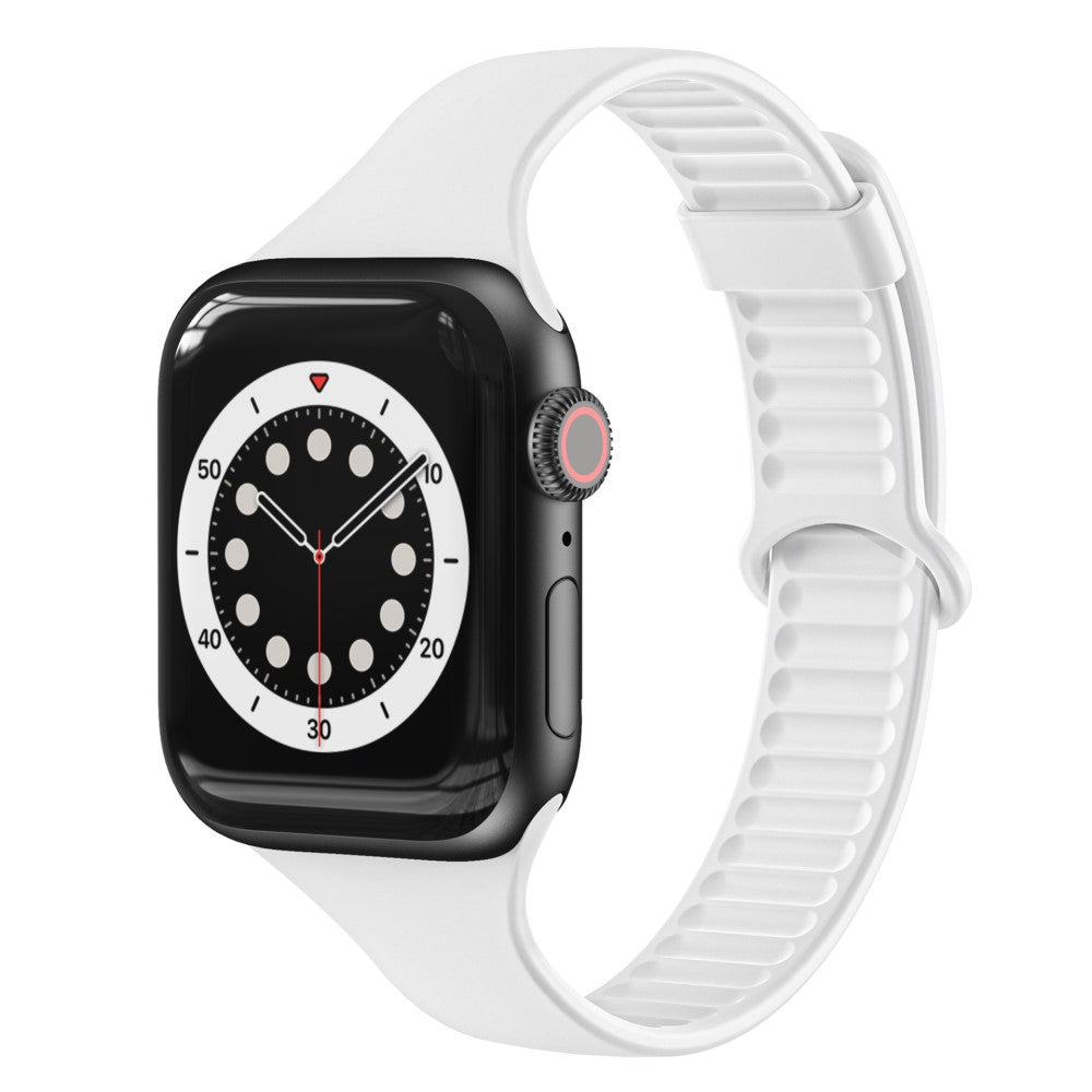 Super kønt Apple Watch Series 7 45mm Silikone Rem - Hvid#serie_2