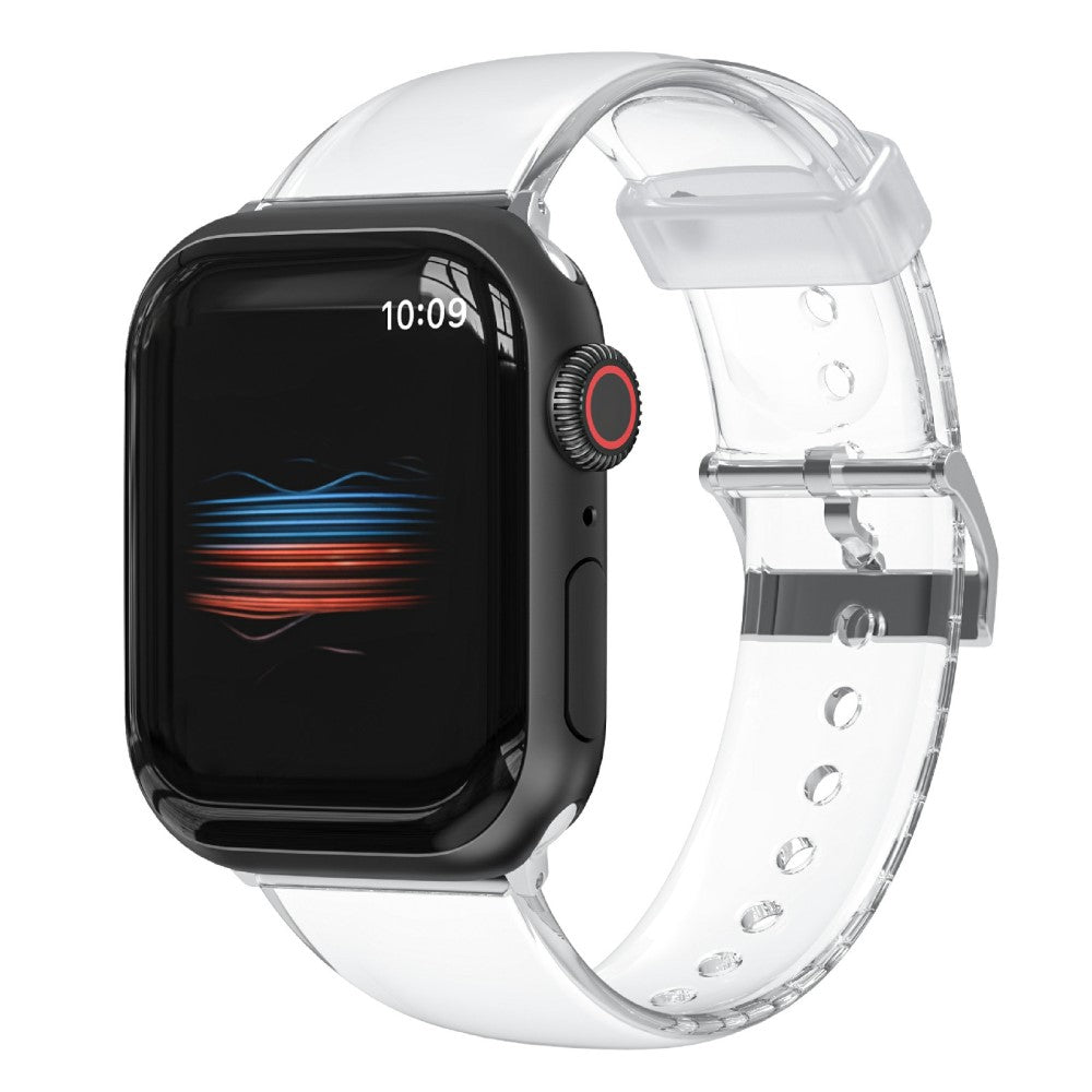 Meget flot Apple Watch Series 7 45mm Silikone Rem - Gennemsigtig#serie_2