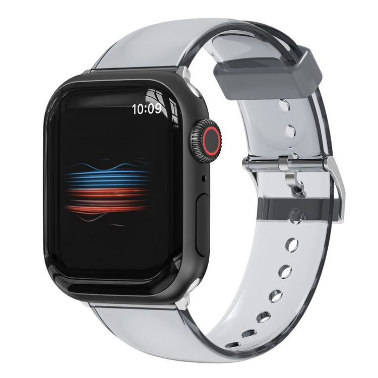 Meget flot Apple Watch Series 7 45mm Silikone Rem - Sølv#serie_3