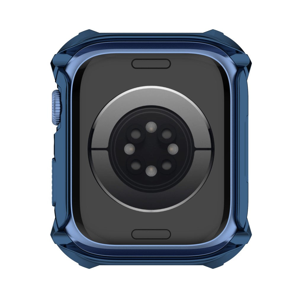 Meget Godt Apple Watch Series 7 45mm Cover med Skærmbeskytter i Rhinsten og Hærdet Glas - Blå#serie_8
