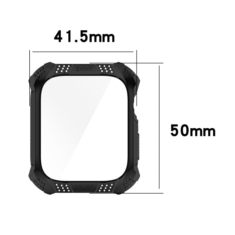 Meget Godt Apple Watch Series 7 45mm Cover med Skærmbeskytter i Rhinsten og Hærdet Glas - Blå#serie_8