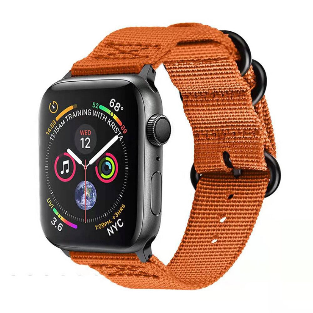 Kønt Apple Watch Series 7 45mm Nylon Rem - Orange#serie_7
