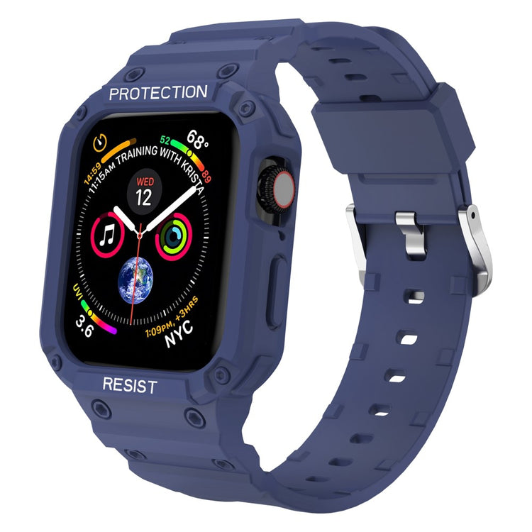 Vildt nydelig Apple Watch Series 7 45mm Silikone Rem - Blå#serie_5