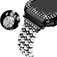 Nydelig Metal Og Rhinsten Rem passer til Apple Watch Series 7 45mm