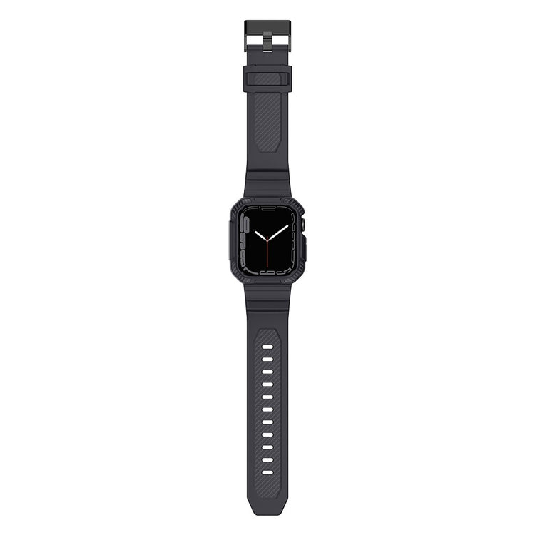 Apple Watch Series 7 45mm Silikone Cover med Rem - Sølv#serie_3
