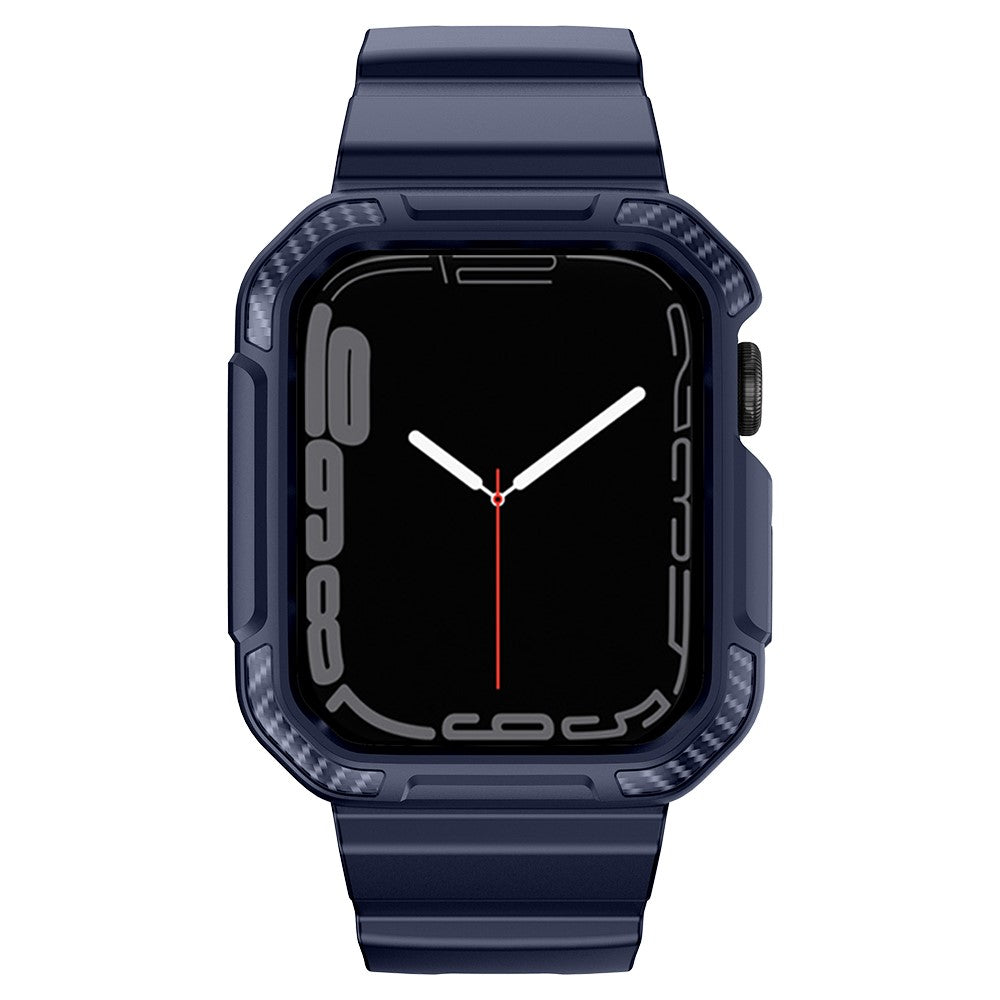 Apple Watch Series 7 45mm Silikone Cover med Rem - Blå#serie_4