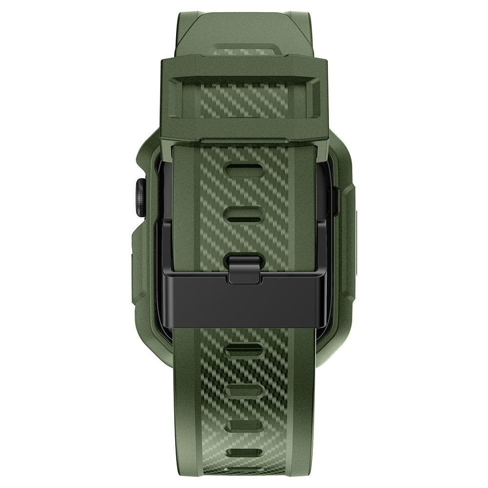 Apple Watch Series 7 45mm Silikone Cover med Rem - Grøn#serie_5