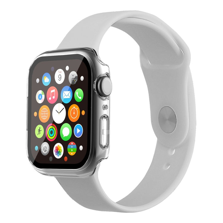Apple Watch Series 7 45mm Silikone Rem med Cover og Hærdet Glas - Gennemsigtig#serie_3