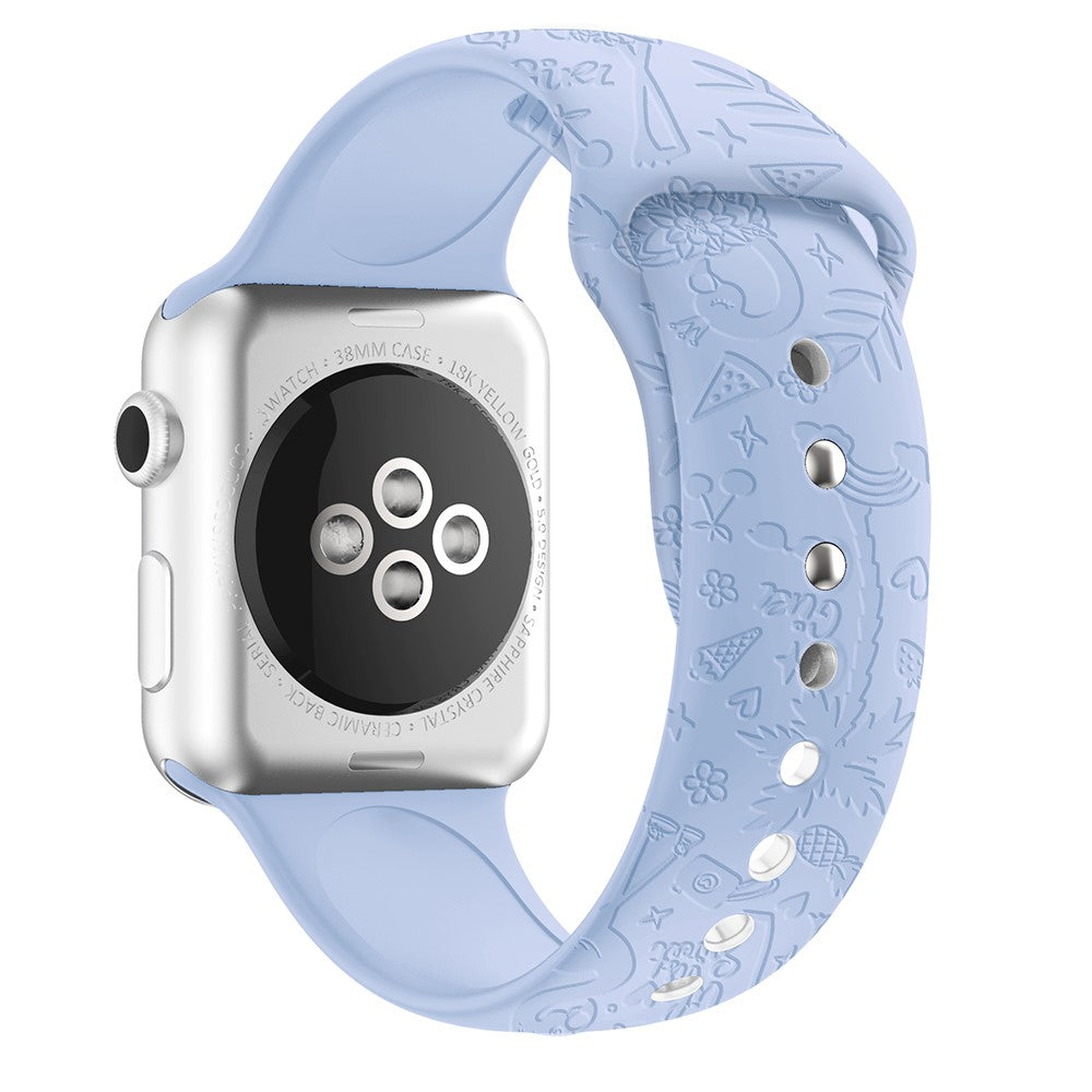 Komfortabel Apple Watch Series 7 45mm Silikone Rem - Blå#serie_15