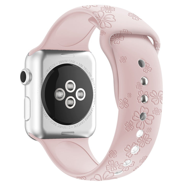 Komfortabel Apple Watch Series 7 45mm Silikone Rem - Pink#serie_18