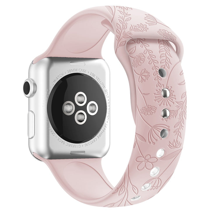 Komfortabel Apple Watch Series 7 45mm Silikone Rem - Pink#serie_6