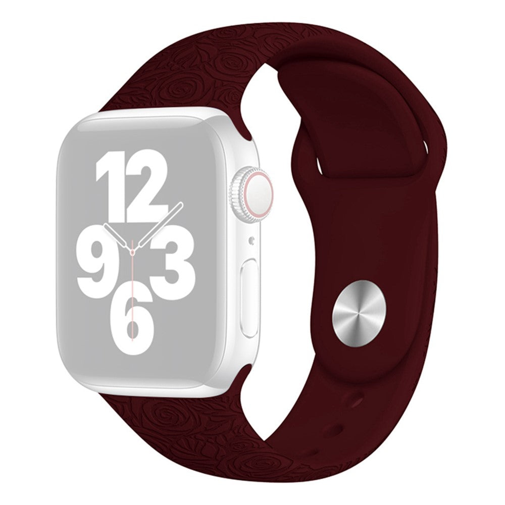 Super kønt Apple Watch Series 7 45mm Silikone Rem - Rød#serie_10