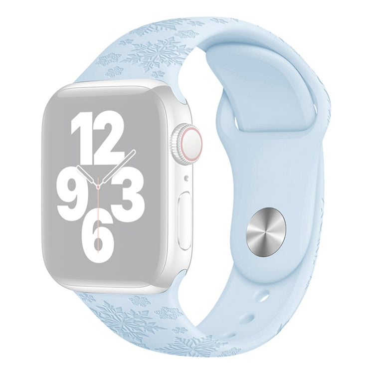 Super kønt Apple Watch Series 7 45mm Silikone Rem - Blå#serie_24