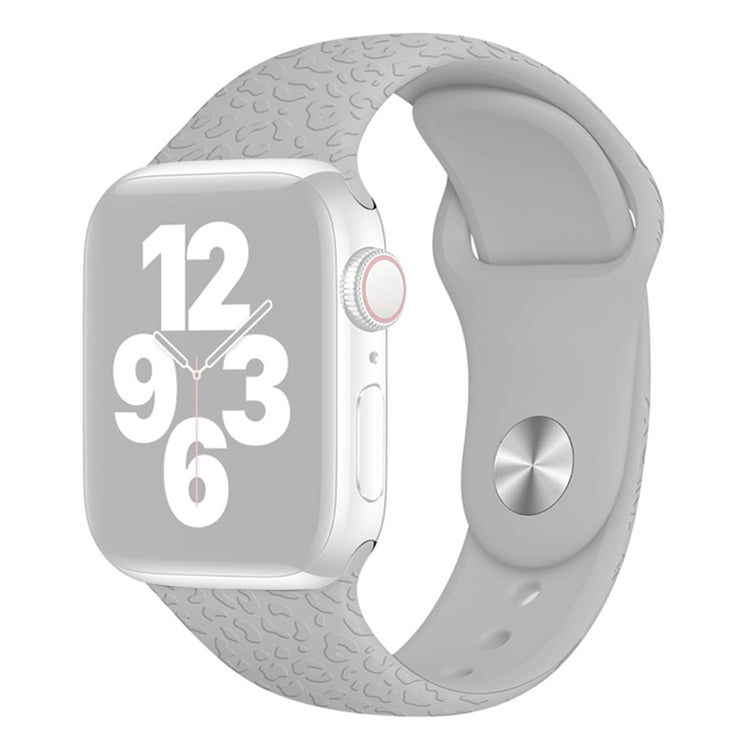 Super kønt Apple Watch Series 7 45mm Silikone Rem - Sølv#serie_3