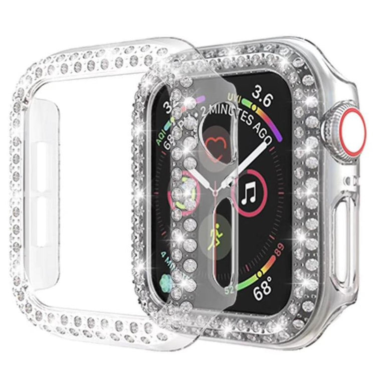 Apple Watch Series 7 45mm  Plastik og Rhinsten Bumper  - Gennemsigtig#serie_4
