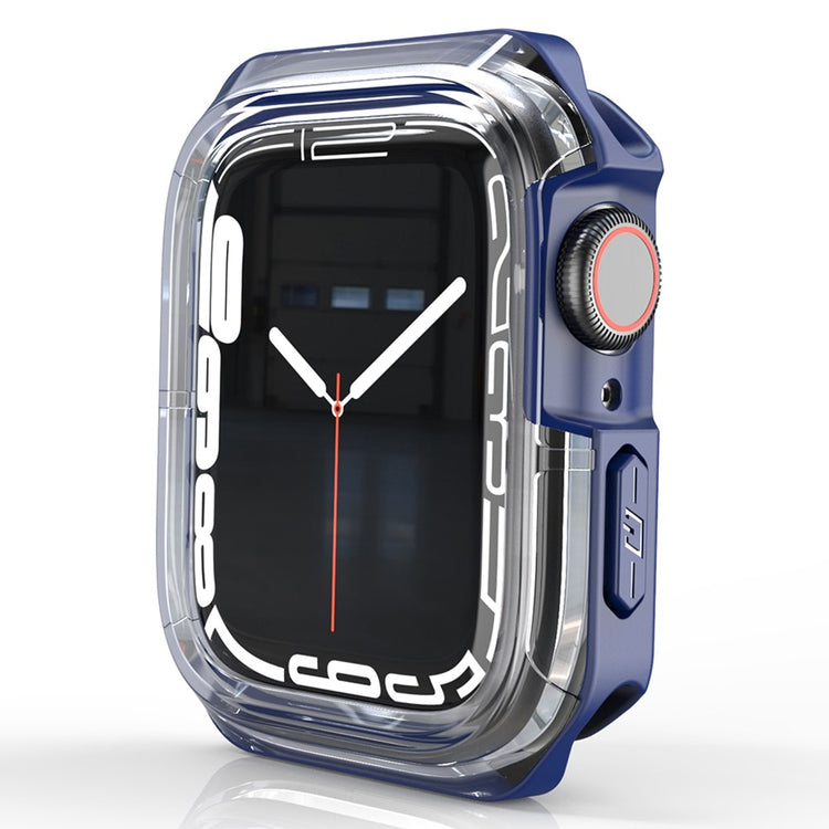 Apple Watch Series 7 45mm Gennemsigtig Silikone Bumper  - Blå#serie_3
