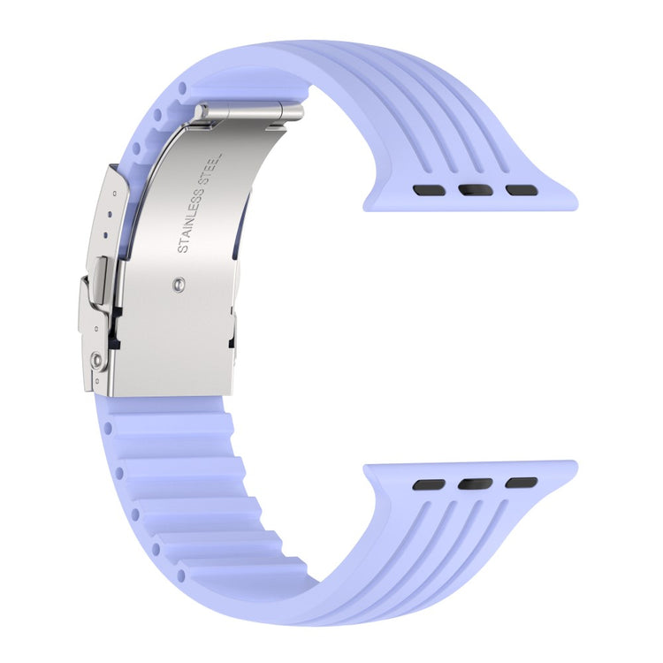 Helt vildt slidstærk Apple Watch Series 7 45mm Silikone Rem - Lilla#serie_10
