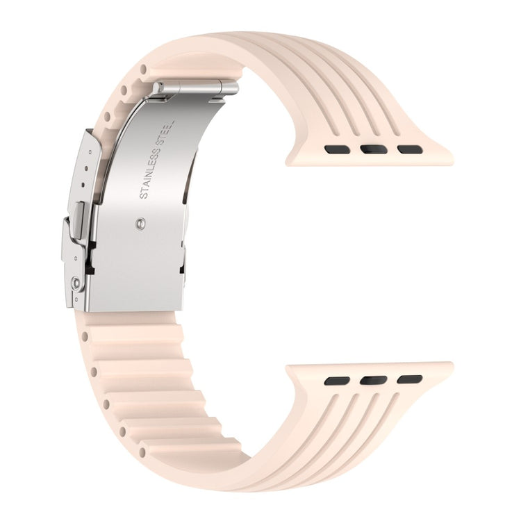 Helt vildt slidstærk Apple Watch Series 7 45mm Silikone Rem - Pink#serie_4