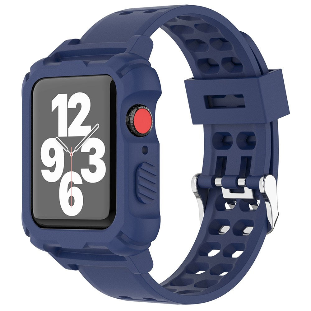 Vildt hårdfør Apple Watch Series 7 45mm Silikone Rem - Blå#serie_3