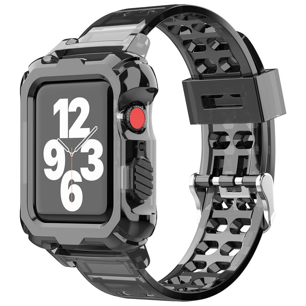 Vildt hårdfør Apple Watch Series 7 45mm Silikone Rem - Sort#serie_4