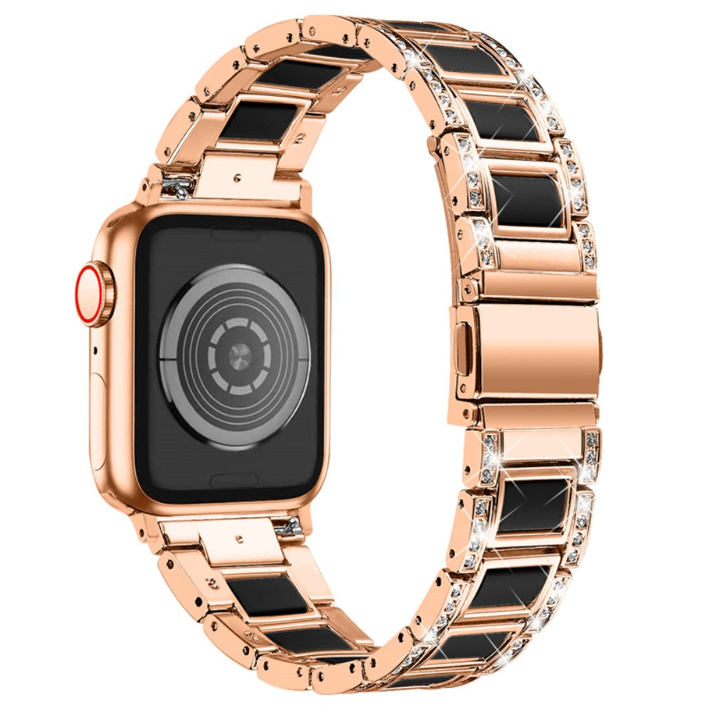 Mega sejt Apple Watch Series 7 45mm Metal og Rhinsten Rem - Pink#serie_15