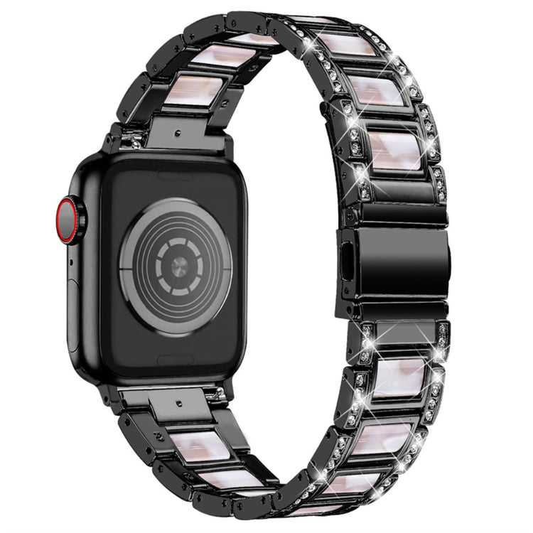 Mega sejt Apple Watch Series 7 45mm Metal og Rhinsten Rem - Sort#serie_5