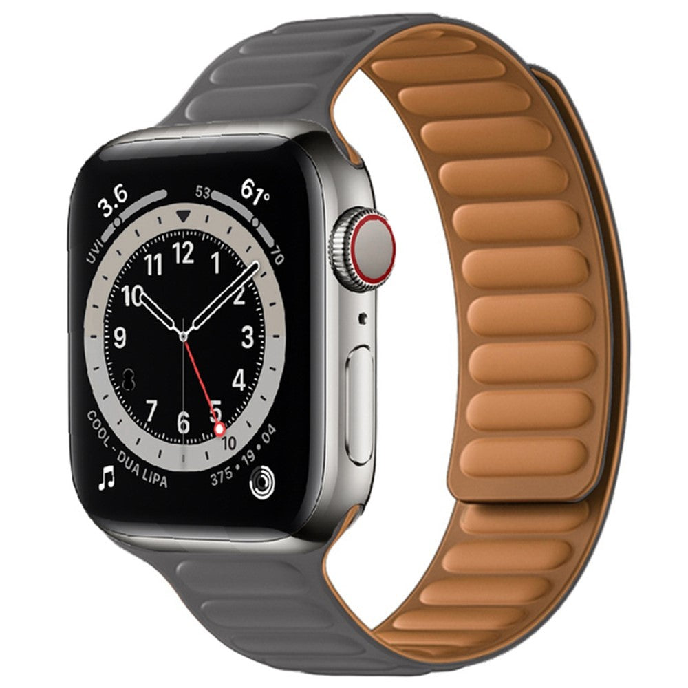Stilren Apple Watch Series 7 45mm Silikone Rem - Sølv#serie_10