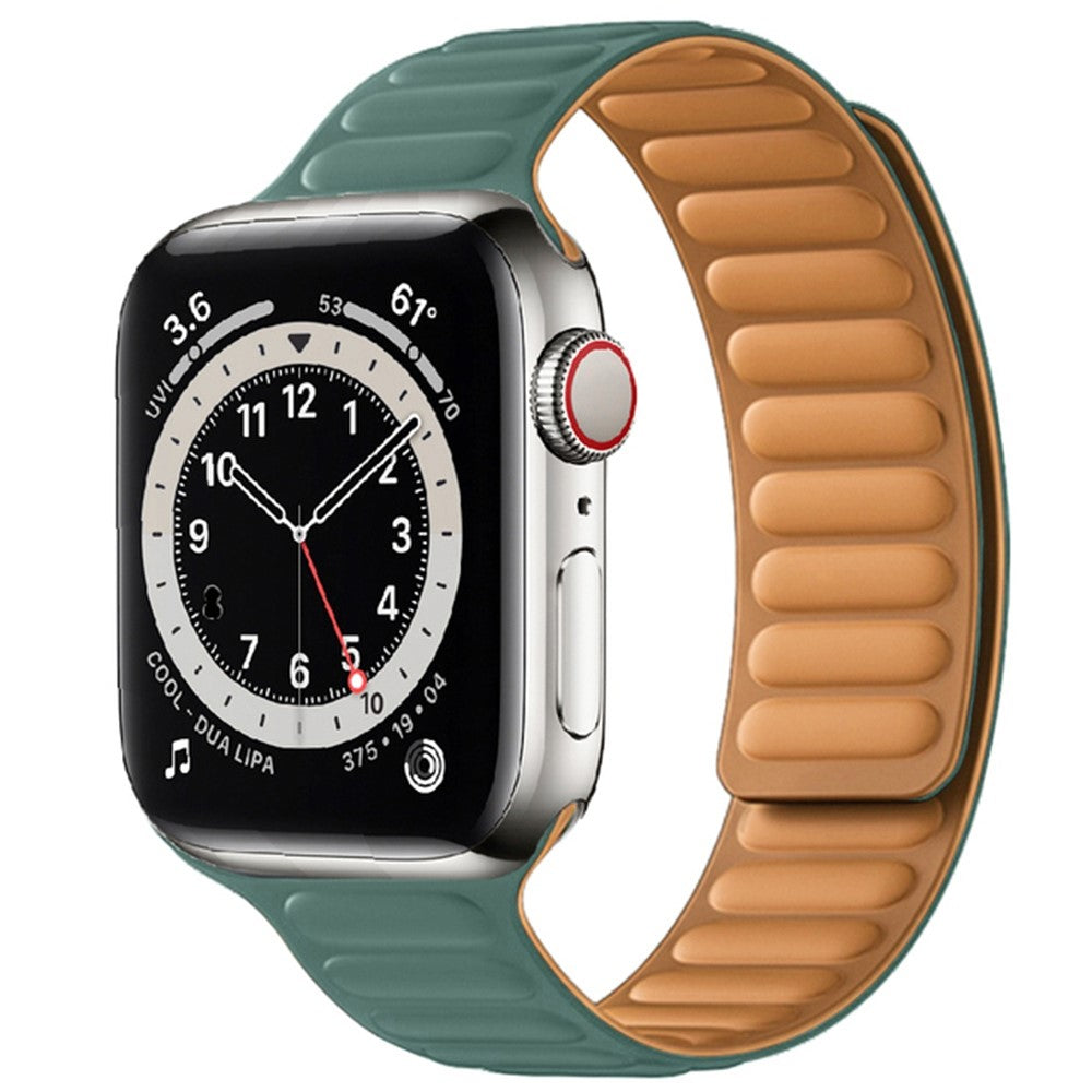Stilren Apple Watch Series 7 45mm Silikone Rem - Grøn#serie_18