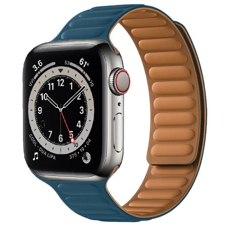 Stilren Apple Watch Series 7 45mm Silikone Rem - Blå#serie_19