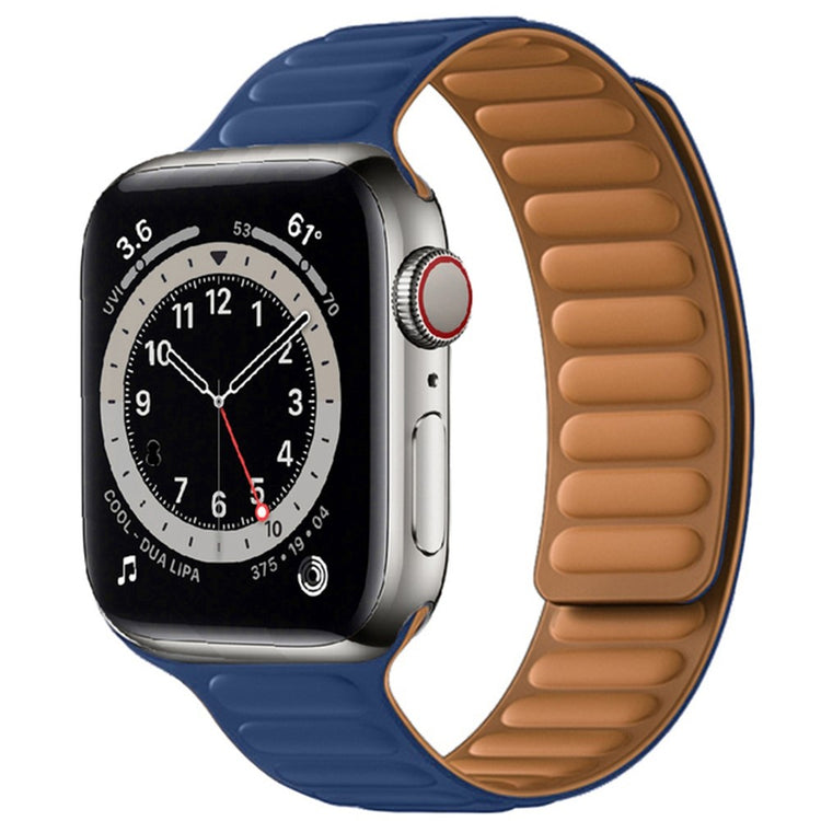 Stilren Apple Watch Series 7 45mm Silikone Rem - Blå#serie_5