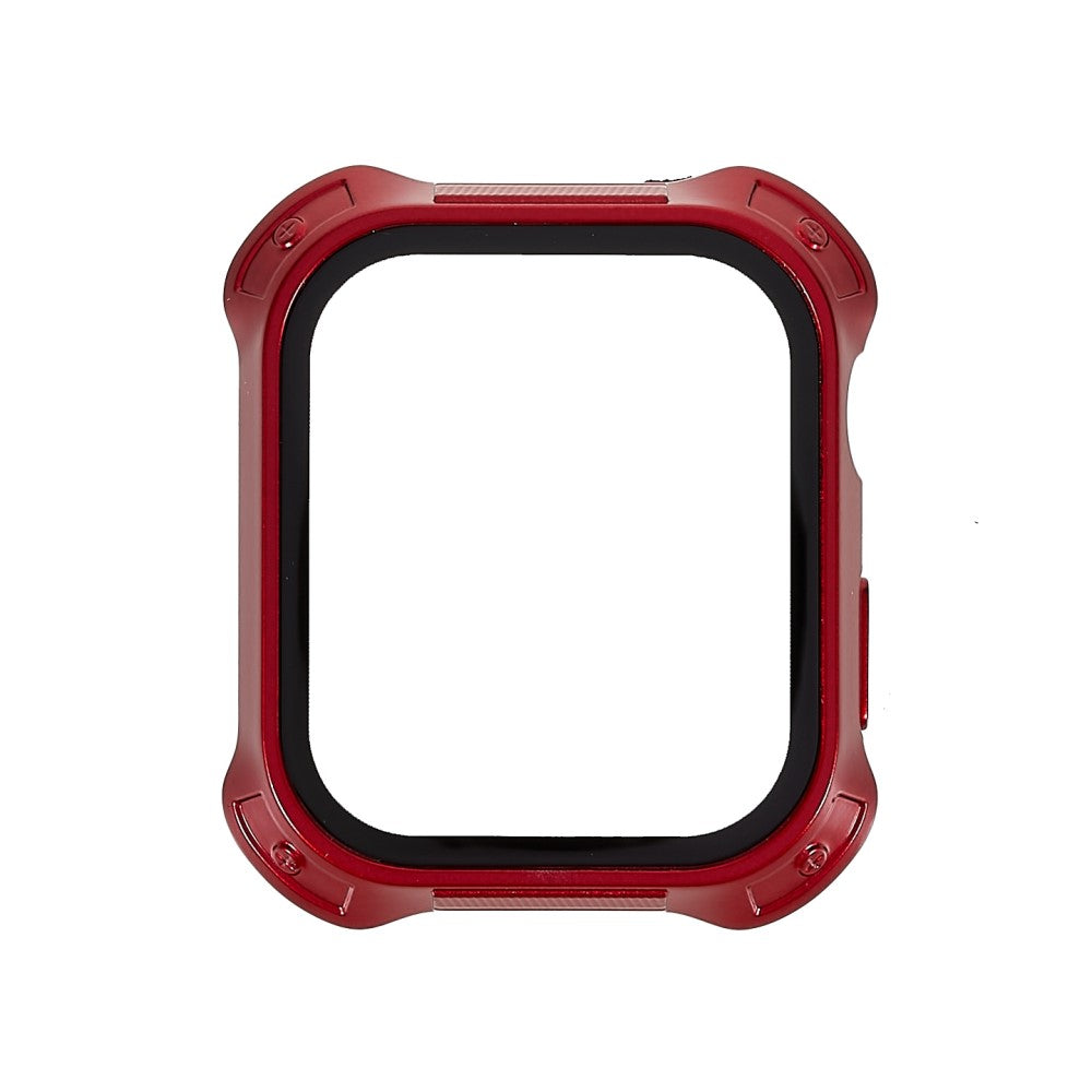 Super Fed Apple Watch Series 7 45mm Cover med Skærmbeskytter i Plastik og Hærdet Glas - Rød#serie_1