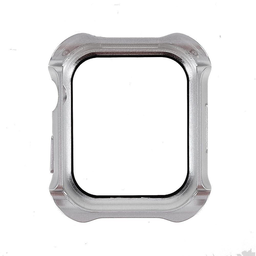 Super Fed Apple Watch Series 7 45mm Cover med Skærmbeskytter i Plastik og Hærdet Glas - Sølv#serie_3