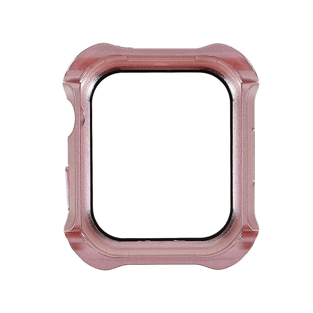 Super Fed Apple Watch Series 7 45mm Cover med Skærmbeskytter i Plastik og Hærdet Glas - Pink#serie_4