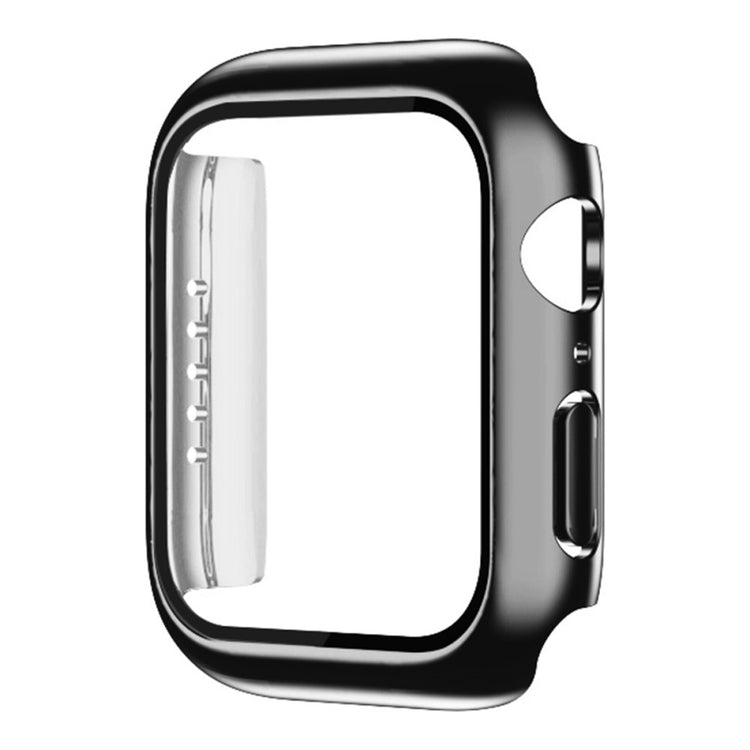 Fint Apple Watch Series 7 45mm Cover med Skærmbeskytter i Plastik og Hærdet Glas - Sort#serie_1
