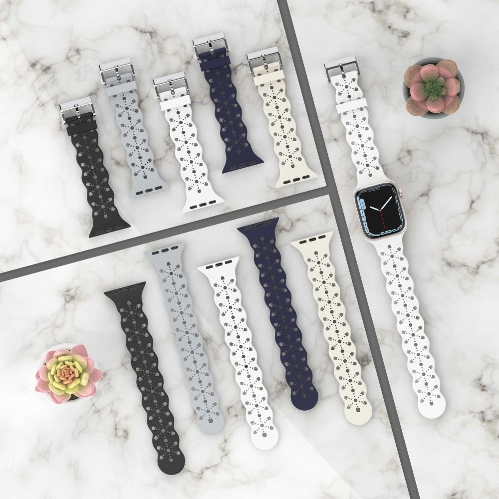 Vildt fed Apple Watch Series 7 45mm Silikone Urrem - Rød#serie_8