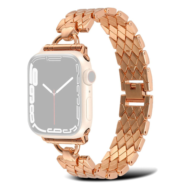 Helt vildt skøn Apple Watch Series 7 45mm Metal Rem - Pink#serie_3