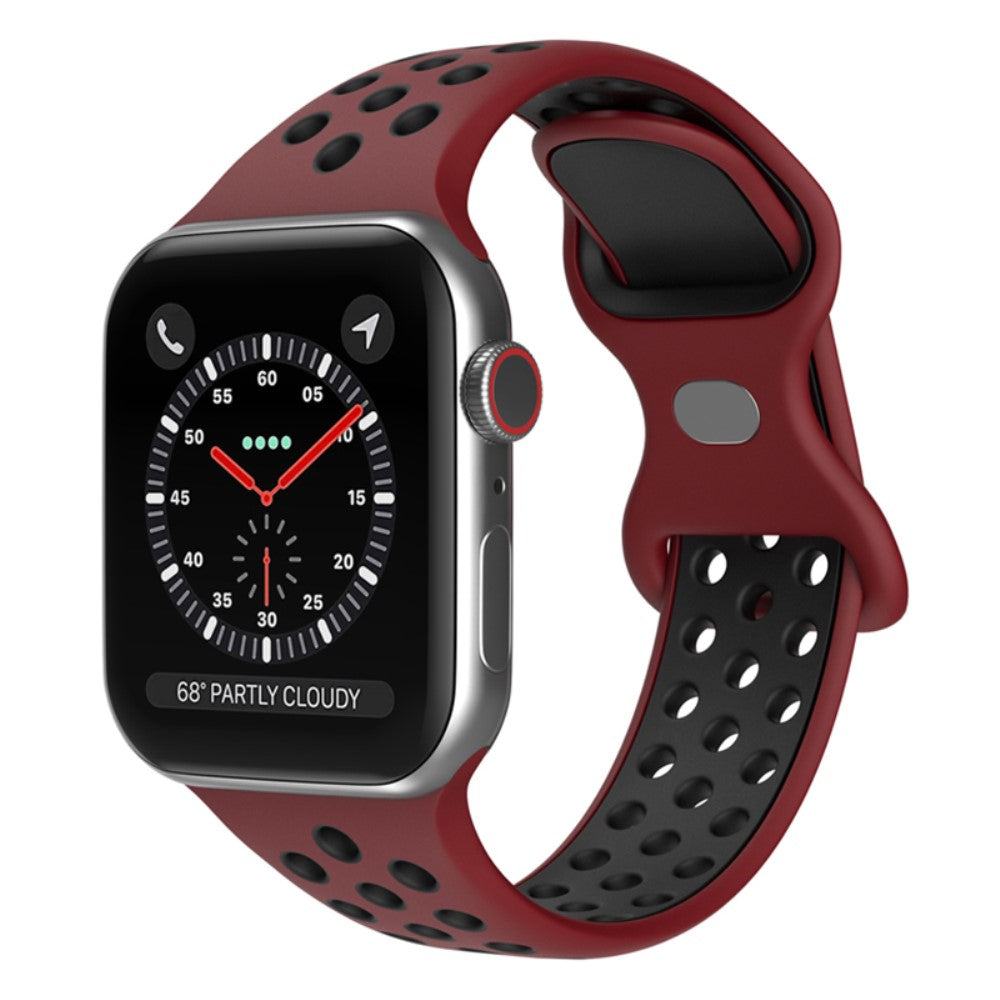 Super fantastisk Apple Watch Series 7 45mm Silikone Urrem - Rød#serie_11