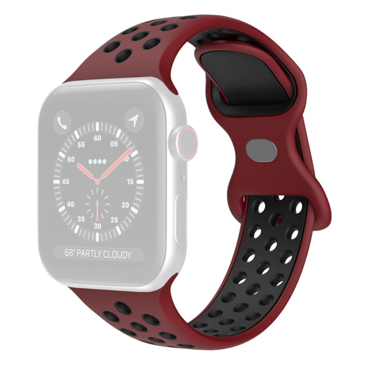 Sejt Apple Watch Series 7 45mm Silikone Rem - Rød#serie_11