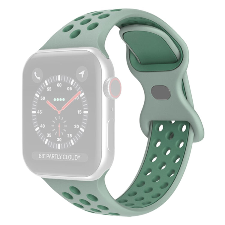 Sejt Apple Watch Series 7 45mm Silikone Rem - Grøn#serie_13